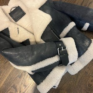 AllSaints - Women's Shearling Jacket (Small)